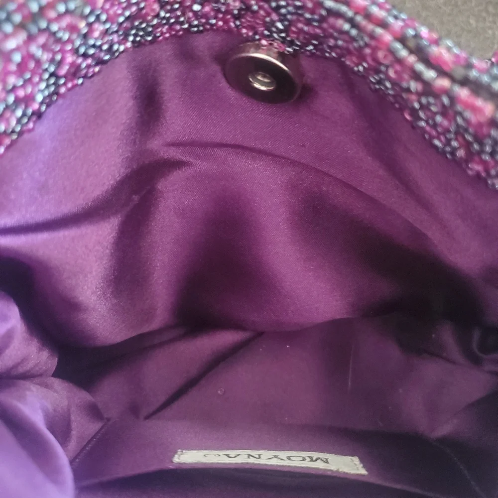 Purple Moyna purple beaded purse - Picture 6 of 10